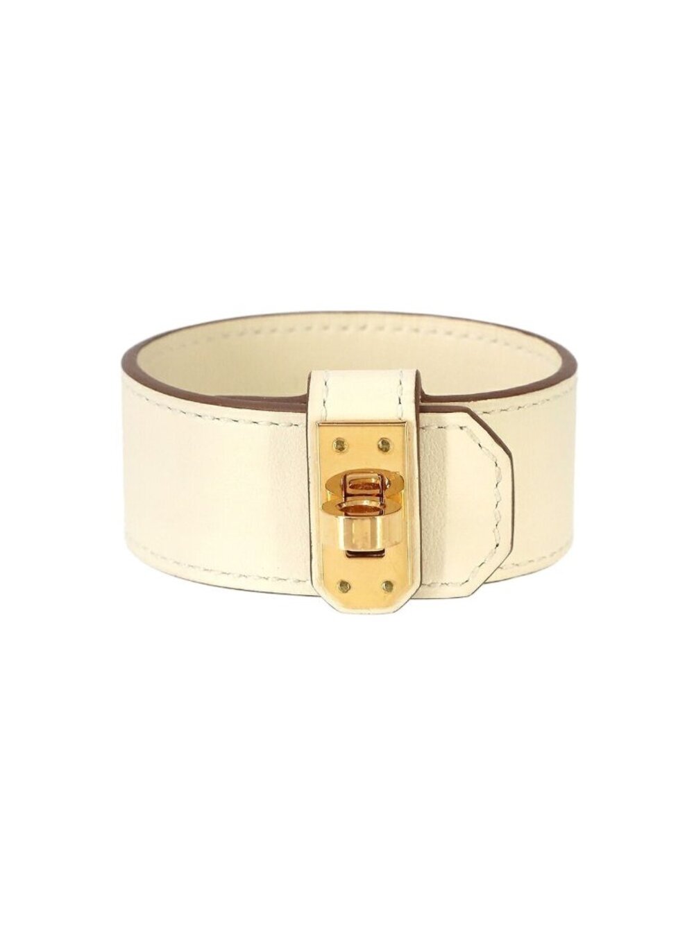 Hermes Kelly Twist PM Bracelet Swift Nata T2 Gold